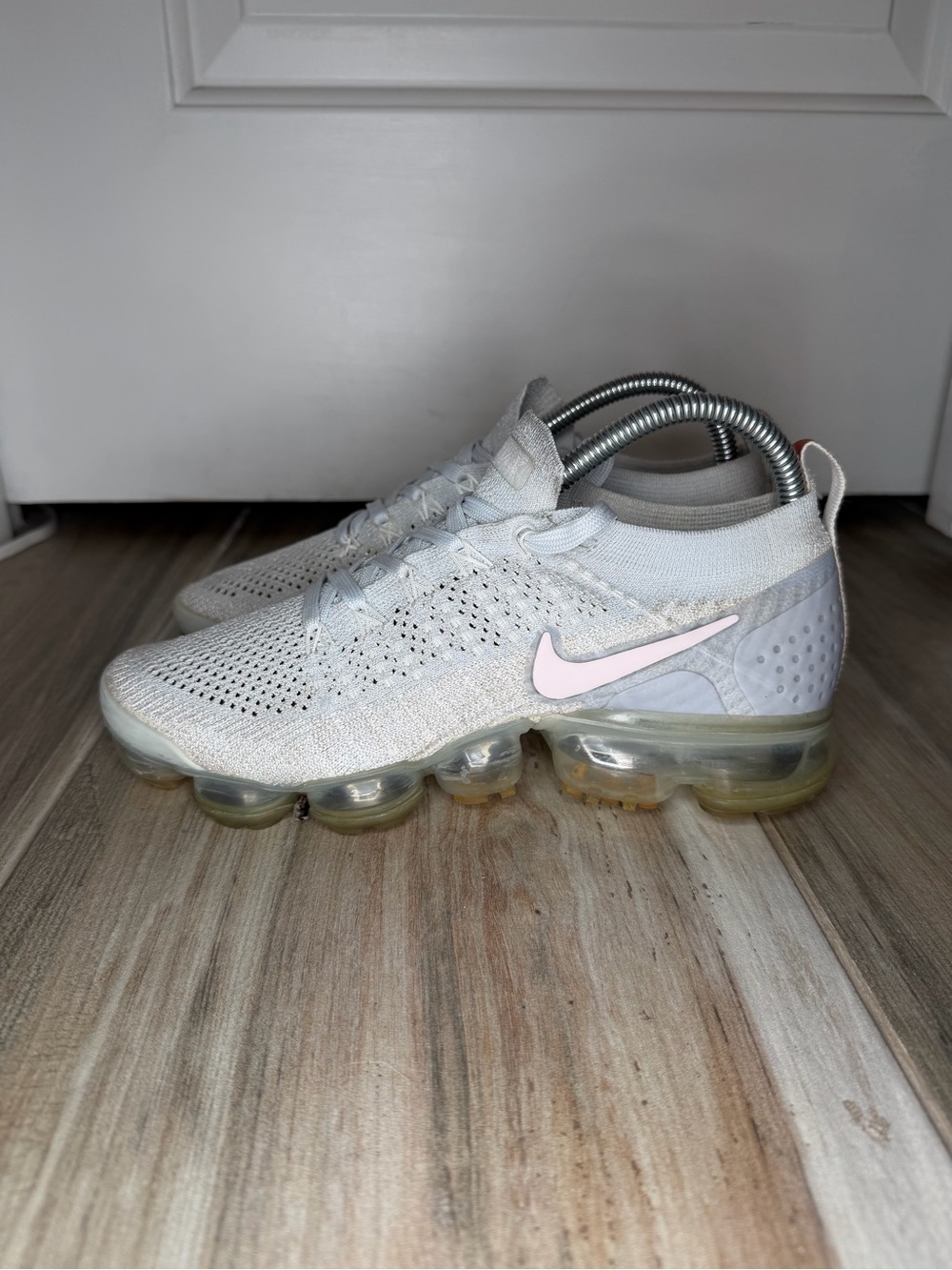 Nike Air Vapor Max Flyknit 2 Women’s 7.5 Pure Platinum Floral Shoe 942843-011